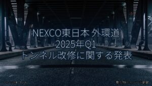 NEXCO東日本 外環道 2025年Q1 トンネル改修に関する発表（乗り物とインフラ新聞）