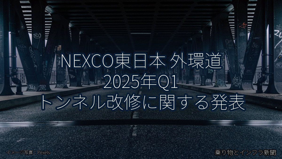 NEXCO東日本 外環道 2025年Q1 トンネル改修に関する発表（乗り物とインフラ新聞）