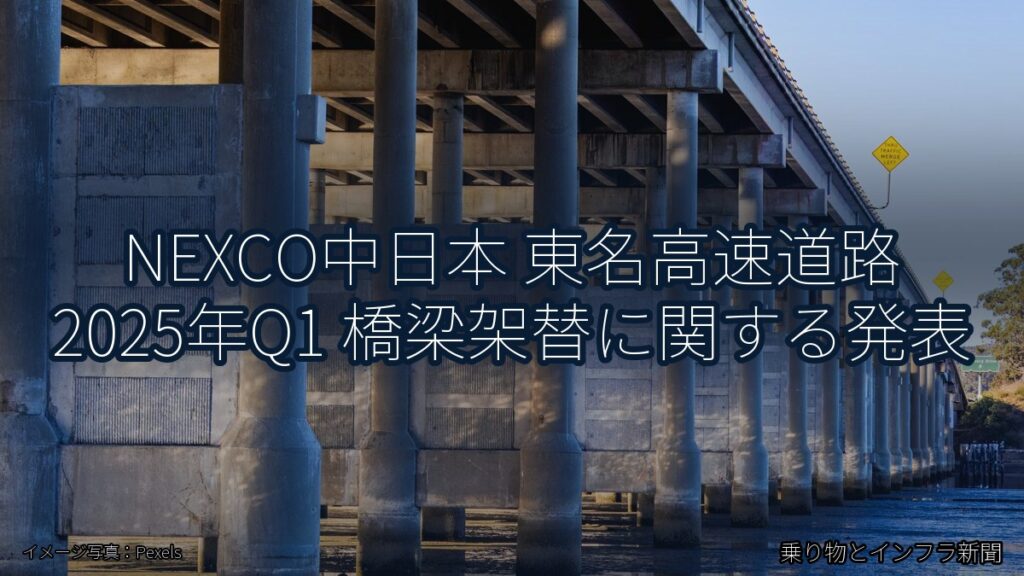 NEXCO中日本 東名高速道路 2025年Q1 橋梁架替に関する発表（乗り物とインフラ新聞）