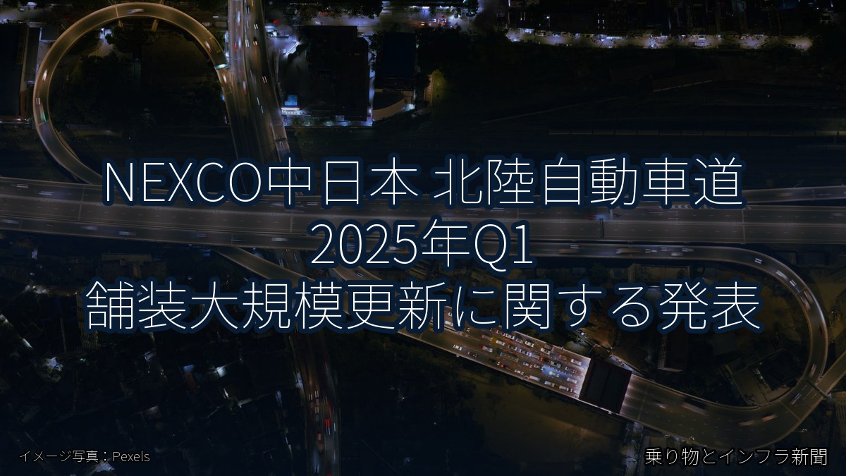 NEXCO中日本 北陸自動車道 2025年Q1 舗装大規模更新に関する発表（乗り物とインフラ新聞）