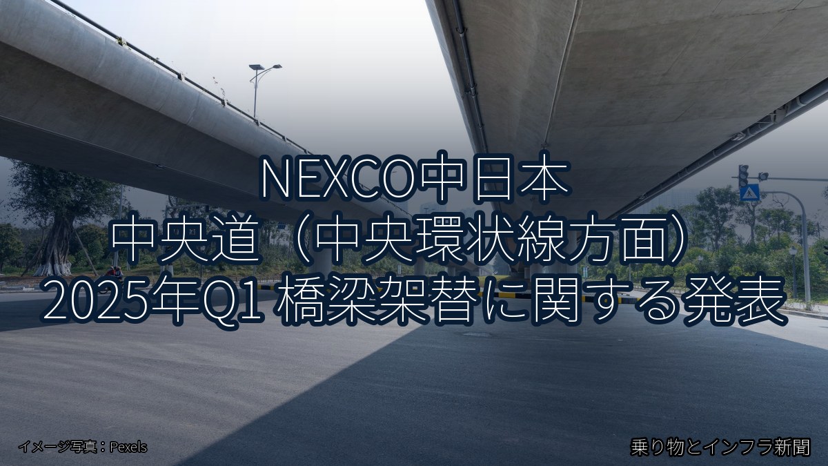 NEXCO中日本 中央道（中央環状線方面） 2025年Q1 橋梁架替に関する発表（乗り物とインフラ新聞）