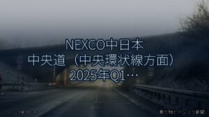 NEXCO中日本 中央道（中央環状線方面） 2025年Q1 舗装大規模更新に関する発表（乗り物とインフラ新聞）