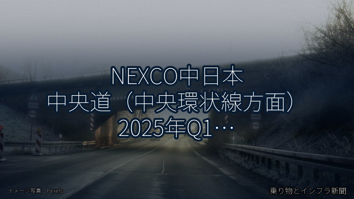 NEXCO中日本 中央道(中央環状線方面) 2025年Q1 舗装大規模更新に関する発表(乗り物とインフラ新聞)