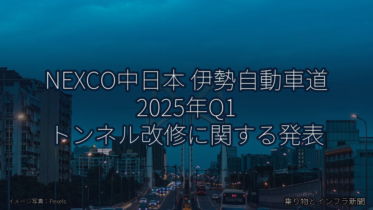 NEXCO中日本 伊勢自動車道 2025年Q1 トンネル改修に関する発表（乗り物とインフラ新聞）