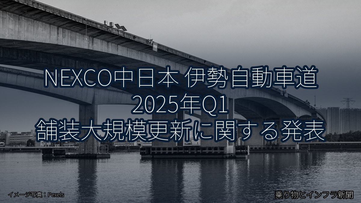 NEXCO中日本 伊勢自動車道 2025年Q1 舗装大規模更新に関する発表（乗り物とインフラ新聞）