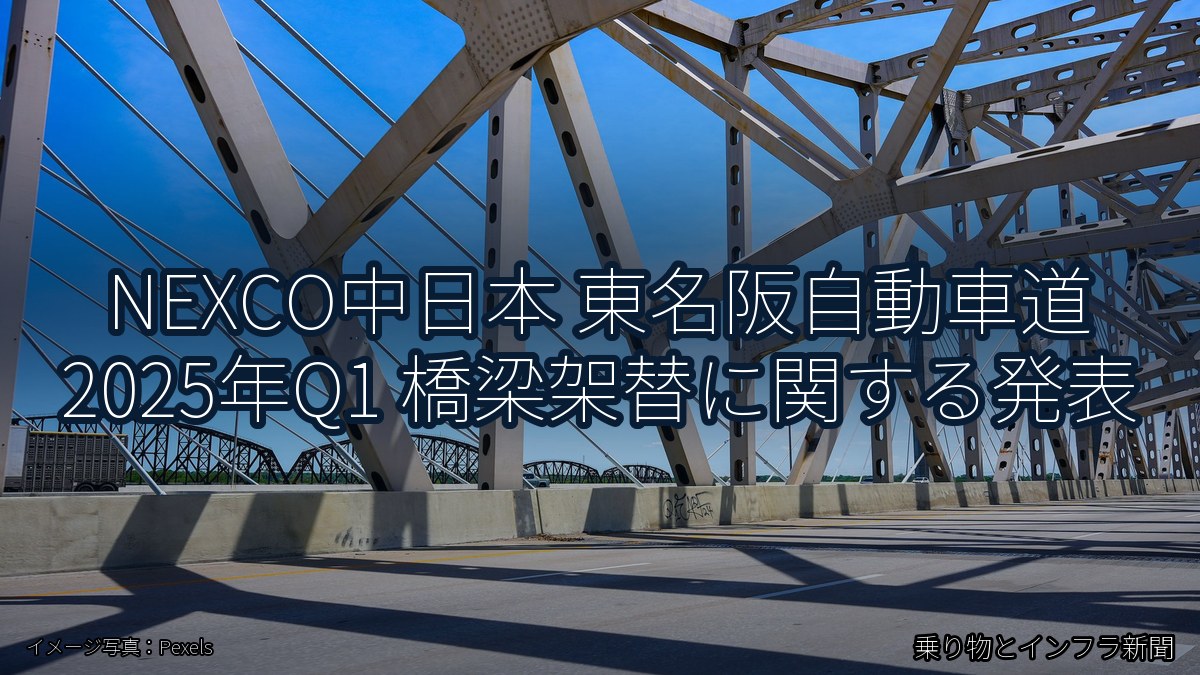 NEXCO中日本 東名阪自動車道 2025年Q1 橋梁架替に関する発表(乗り物とインフラ新聞)