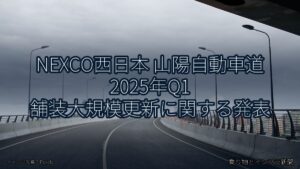 NEXCO西日本 山陽自動車道 2025年Q1 舗装大規模更新に関する発表（乗り物とインフラ新聞）