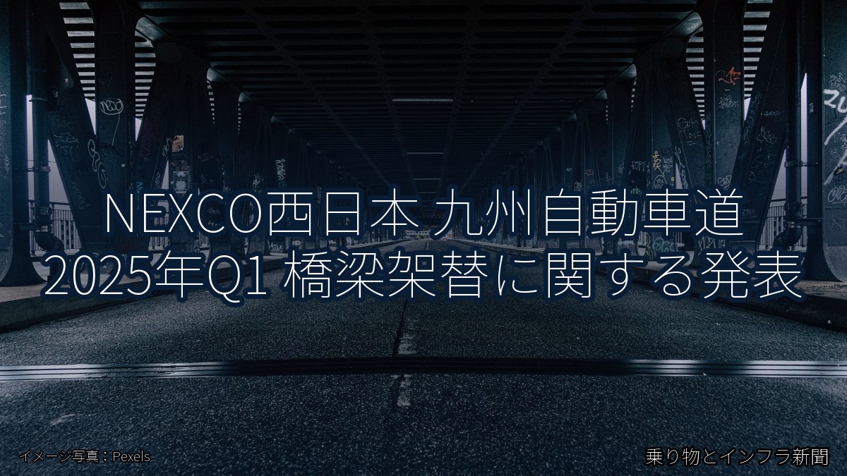 NEXCO西日本 九州自動車道 2025年Q1 橋梁架替に関する発表（乗り物とインフラ新聞）