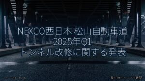 NEXCO西日本 松山自動車道 2025年Q1 トンネル改修に関する発表（乗り物とインフラ新聞）