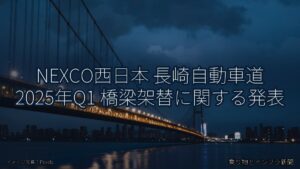 NEXCO西日本 長崎自動車道 2025年Q1 橋梁架替に関する発表（乗り物とインフラ新聞）