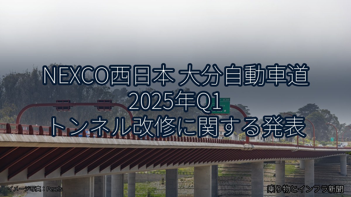 NEXCO西日本 大分自動車道 2025年Q1 トンネル改修に関する発表（乗り物とインフラ新聞）