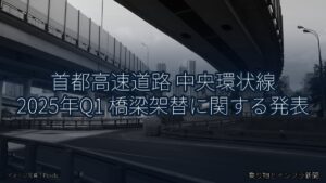 首都高速道路 中央環状線 2025年Q1 橋梁架替に関する発表（乗り物とインフラ新聞）