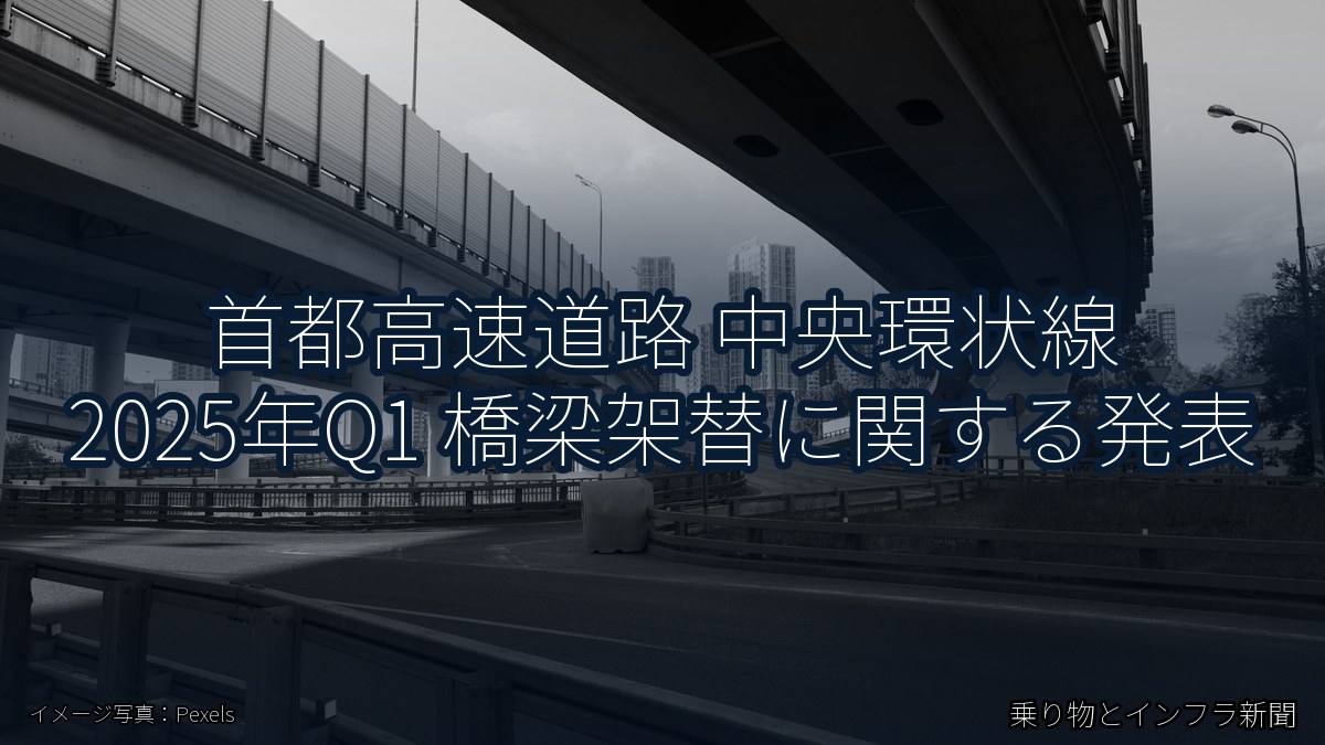 首都高速道路 中央環状線 2025年Q1 橋梁架替に関する発表（乗り物とインフラ新聞）
