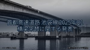首都高速道路 池袋線 2025年Q1 橋梁架替に関する発表（乗り物とインフラ新聞）