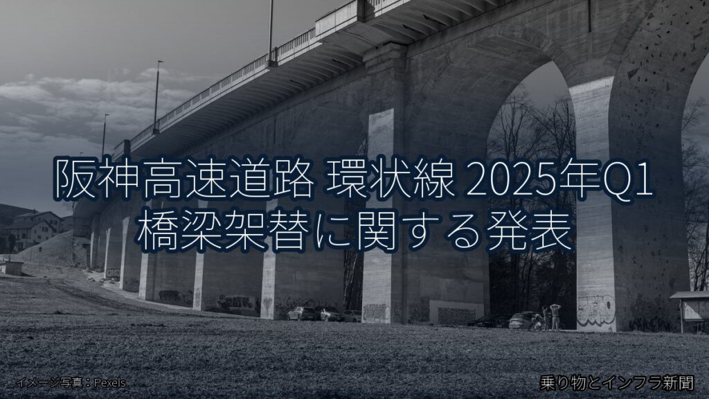 阪神高速道路 環状線 2025年Q1 橋梁架替に関する発表（乗り物とインフラ新聞）