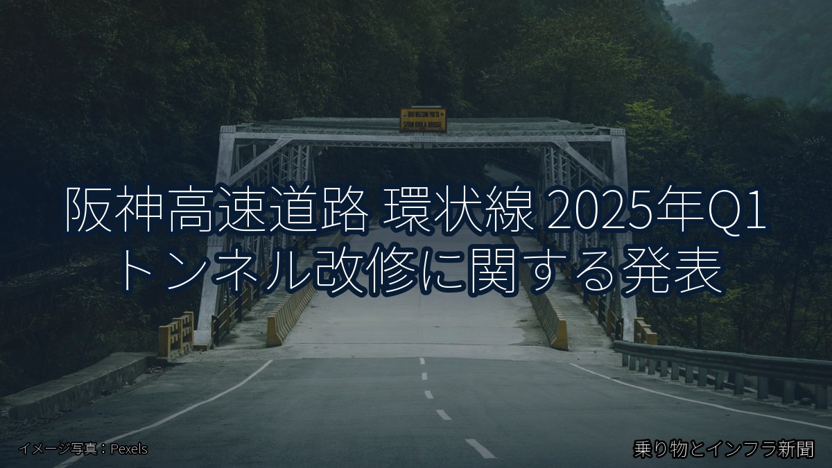阪神高速道路 環状線 2025年Q1 トンネル改修に関する発表（乗り物とインフラ新聞）