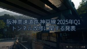 阪神高速道路 神戸線 2025年Q1 トンネル改修に関する発表（乗り物とインフラ新聞）