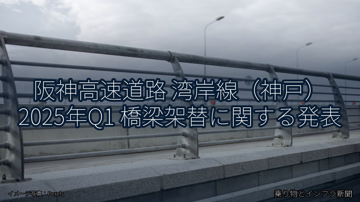阪神高速道路 湾岸線（神戸） 2025年Q1 橋梁架替に関する発表（乗り物とインフラ新聞）