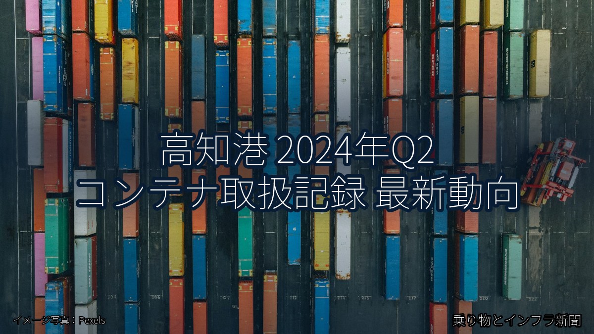 高知港 2024年Q2 コンテナ取扱記録 最新動向（乗り物とインフラ新聞）