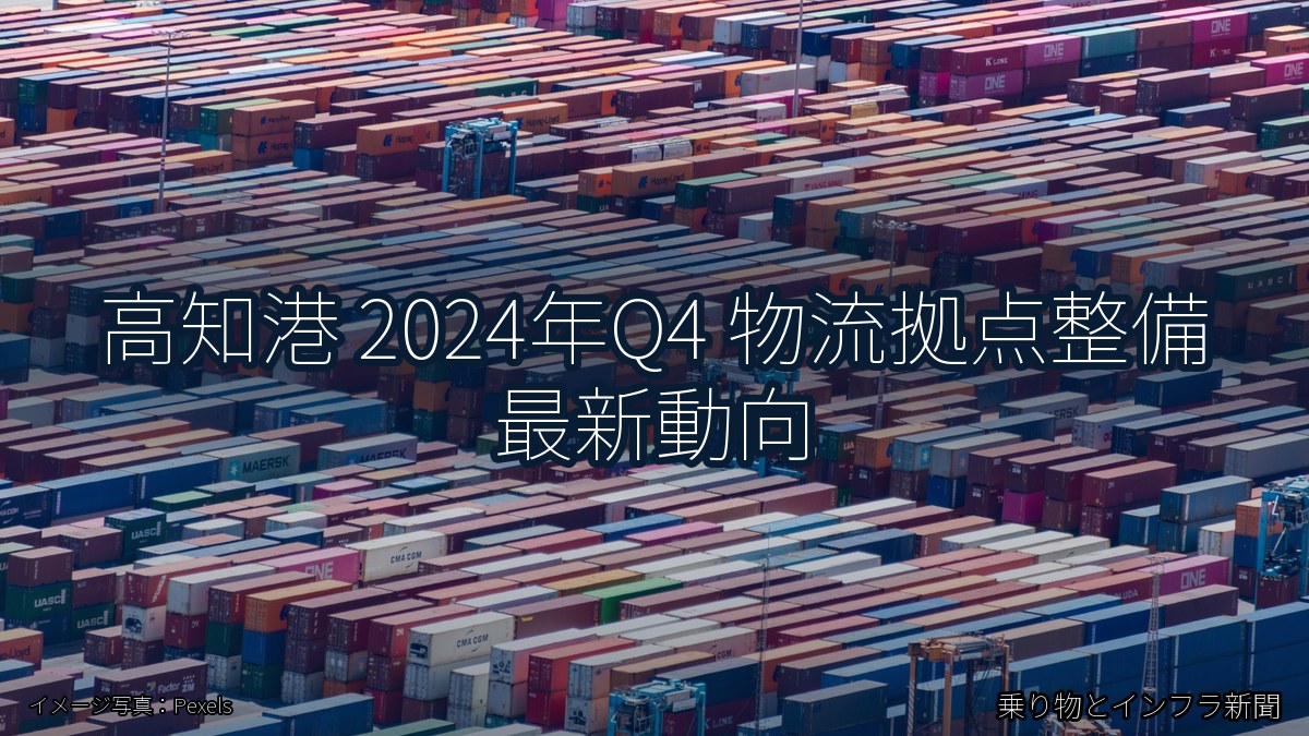 高知港 2024年Q4 物流拠点整備 最新動向（乗り物とインフラ新聞）