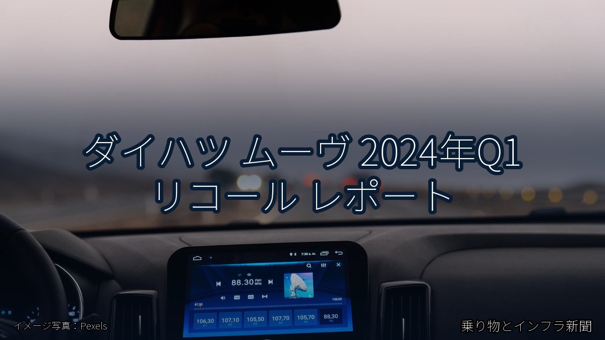 ダイハツ ムーヴ 2024年Q1 リコール レポート(乗り物とインフラ新聞)