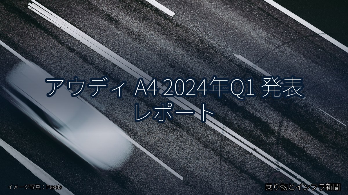 アウディ A4 2024年Q1 発表 レポート(乗り物とインフラ新聞)