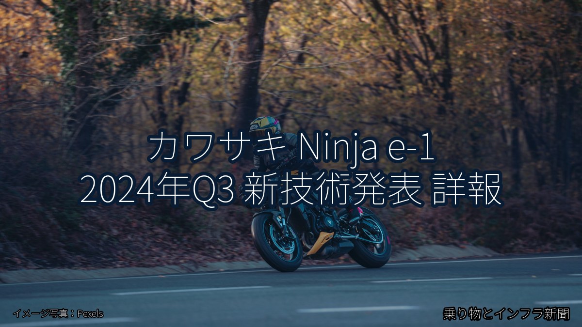 カワサキ Ninja e-1 2024年Q3 新技術発表 詳報（乗り物とインフラ新聞）