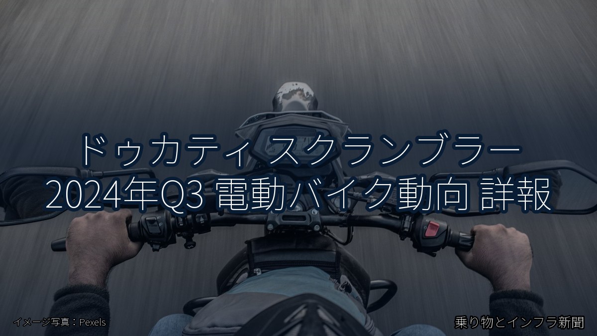 ドゥカティ スクランブラー 2024年Q3 電動バイク動向 詳報(乗り物とインフラ新聞)