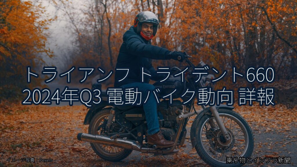 トライアンフ トライデント660 2024年Q3 電動バイク動向 詳報（乗り物とインフラ新聞）