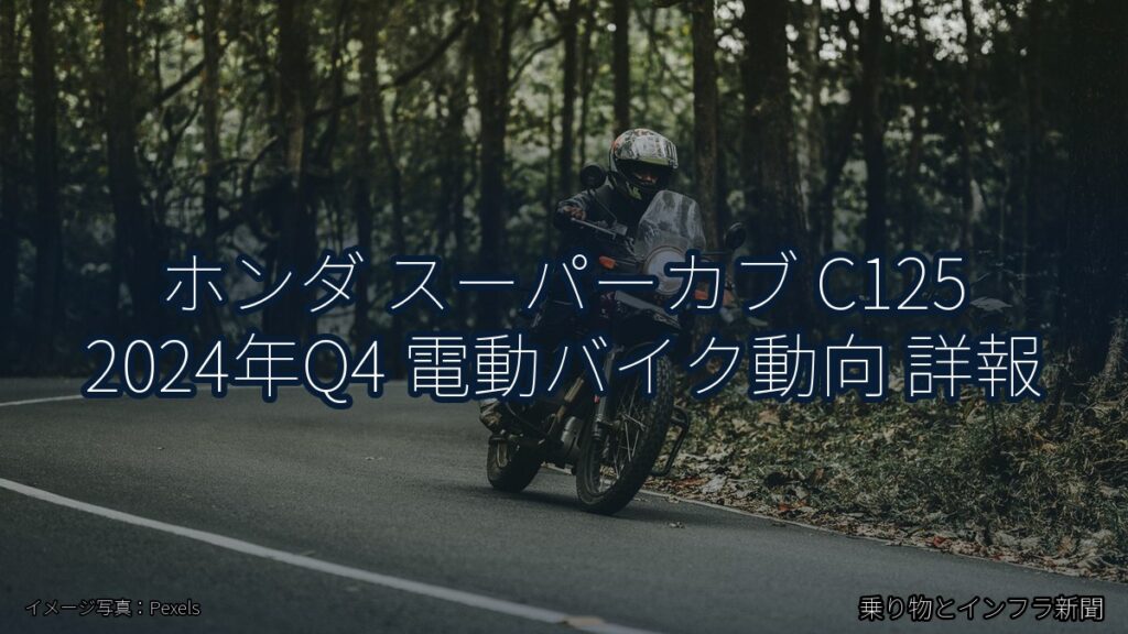 ホンダ スーパーカブ C125 2024年Q4 電動バイク動向 詳報（乗り物とインフラ新聞）