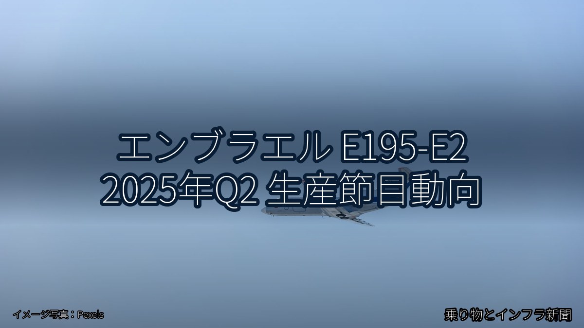 エンブラエル E195-E2 2025年Q2 生産節目動向（乗り物とインフラ新聞）