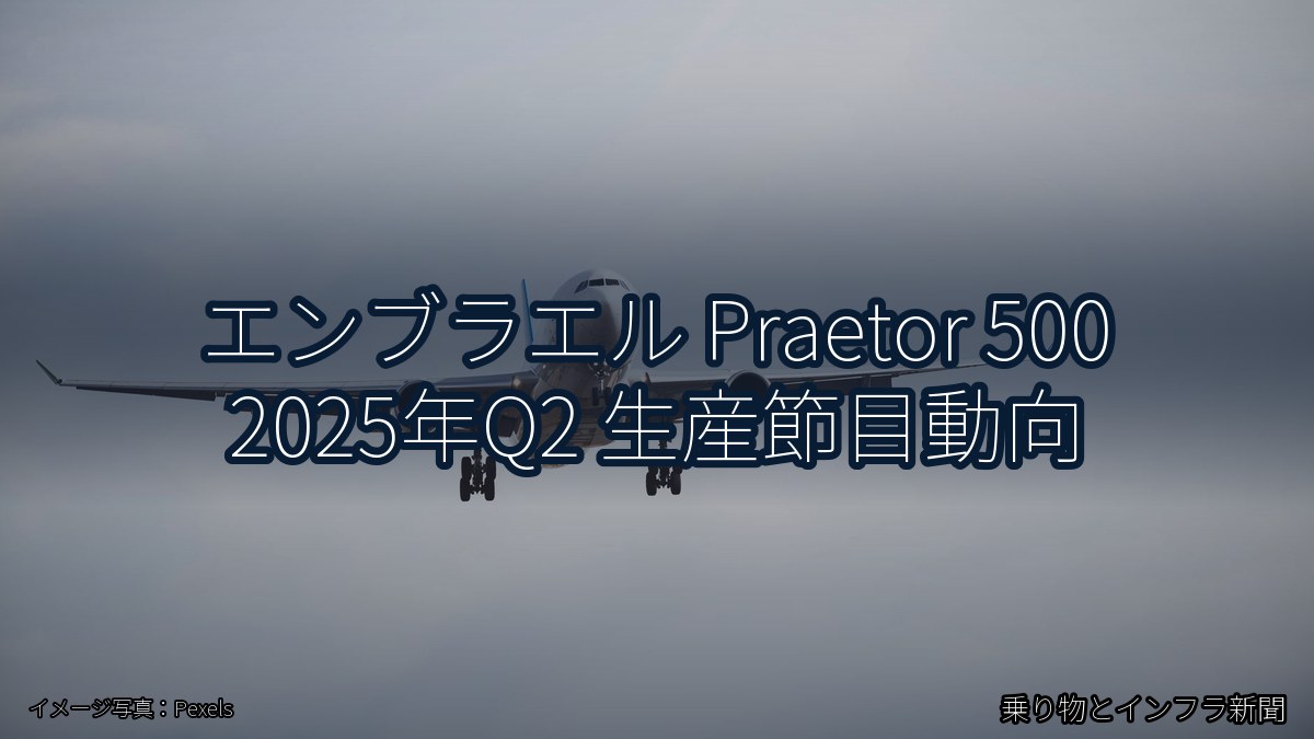 エンブラエル Praetor 500 2025年Q2 生産節目動向（乗り物とインフラ新聞）