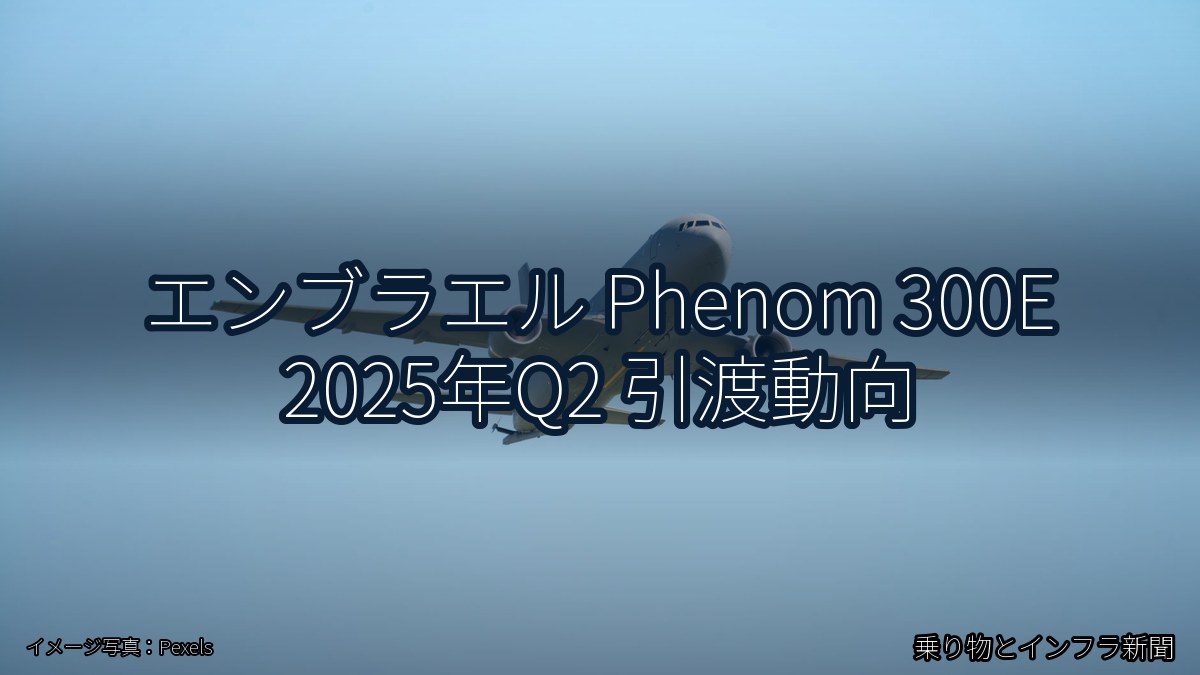 エンブラエル Phenom 300E 2025年Q2 引渡動向(乗り物とインフラ新聞)