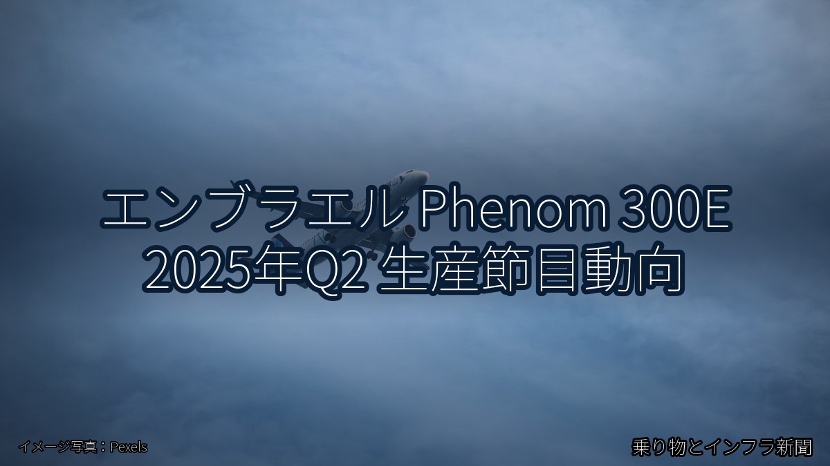 エンブラエル Phenom 300E 2025年Q2 生産節目動向(乗り物とインフラ新聞)