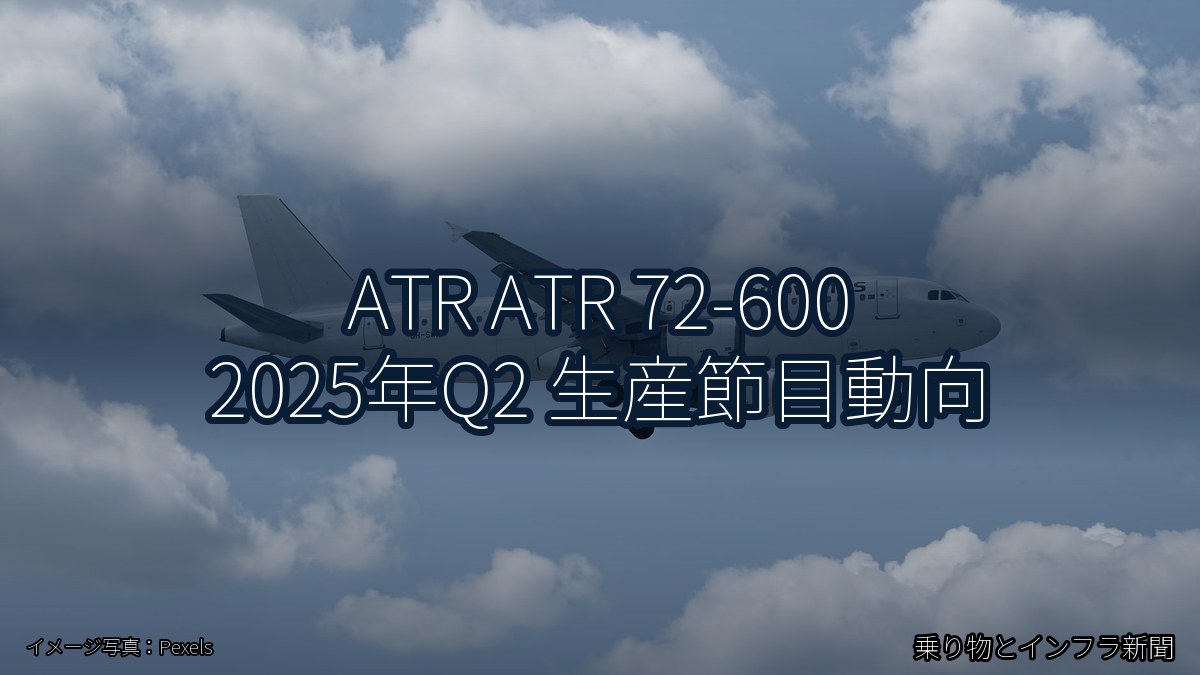 ATR ATR 72-600 2025年Q2 生産節目動向（乗り物とインフラ新聞）
