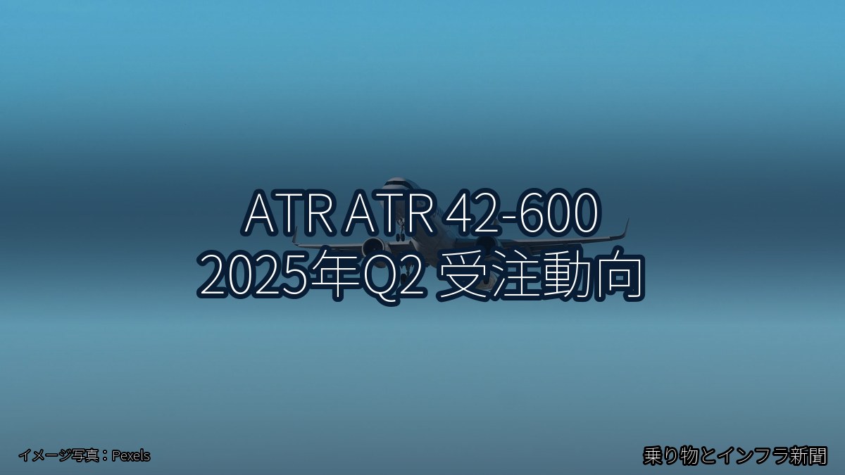 ATR ATR 42-600 2025年Q2 受注動向(乗り物とインフラ新聞)