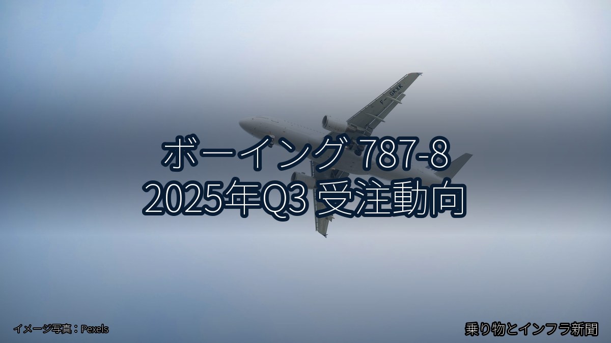 ボーイング 787-8 2025年Q3 受注動向（乗り物とインフラ新聞）
