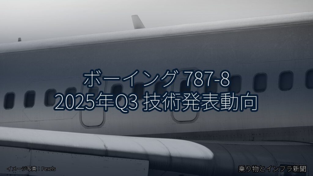ボーイング 787-8 2025年Q3 技術発表動向（乗り物とインフラ新聞）