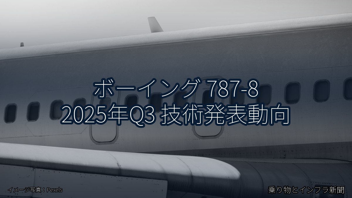 ボーイング 787-8 2025年Q3 技術発表動向（乗り物とインフラ新聞）