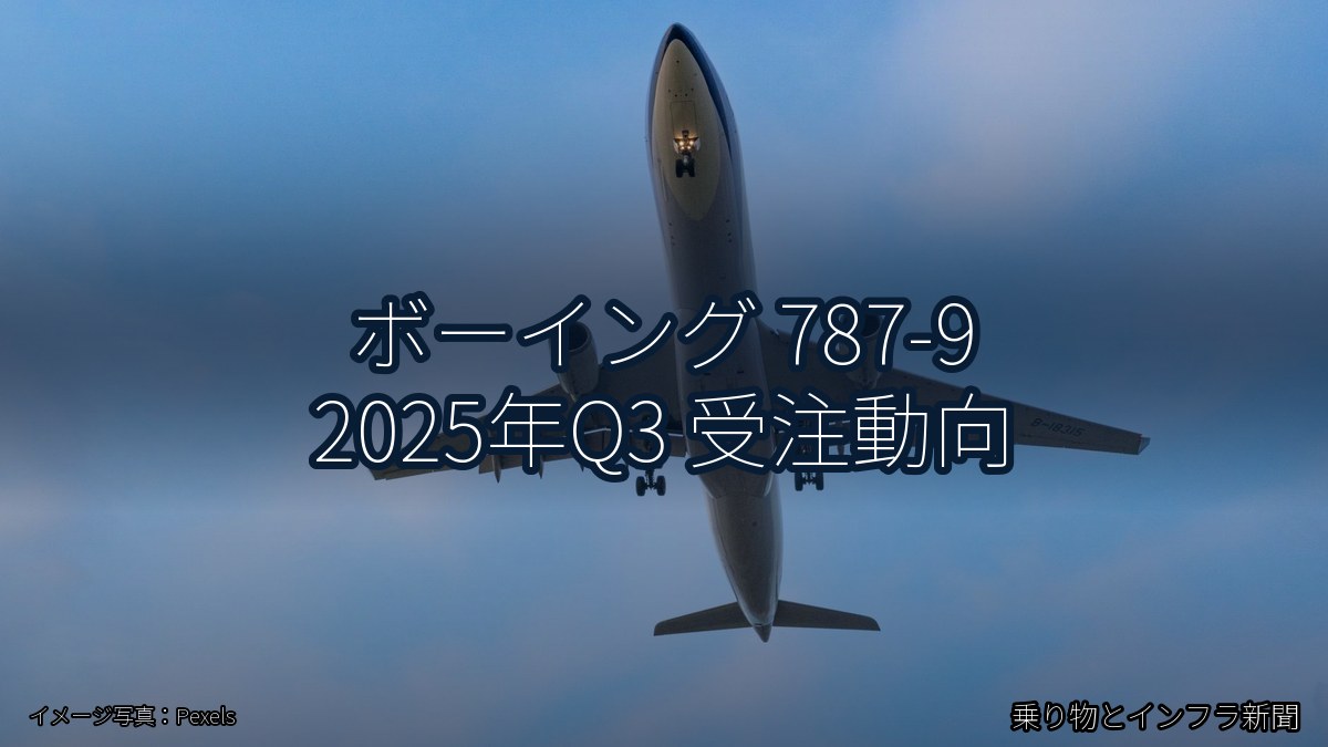 ボーイング 787-9 2025年Q3 受注動向（乗り物とインフラ新聞）