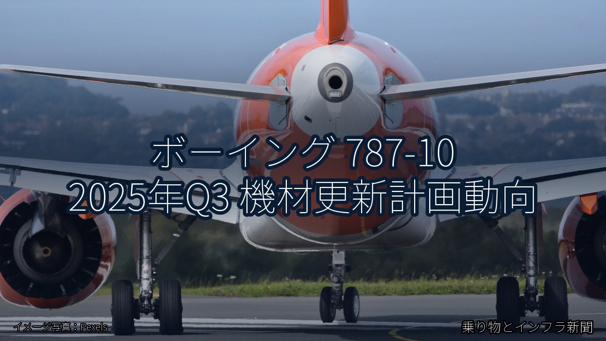 ボーイング 787-10 2025年Q3 機材更新計画動向（乗り物とインフラ新聞）