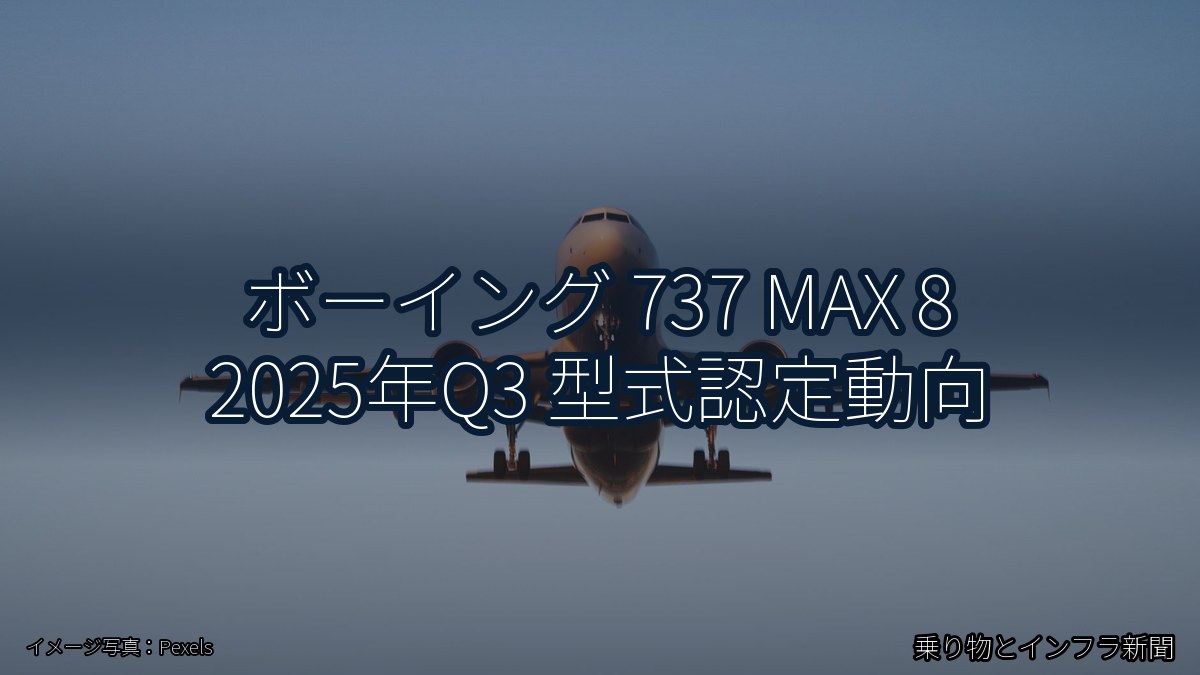 ボーイング 737 MAX 8 2025年Q3 型式認定動向（乗り物とインフラ新聞）