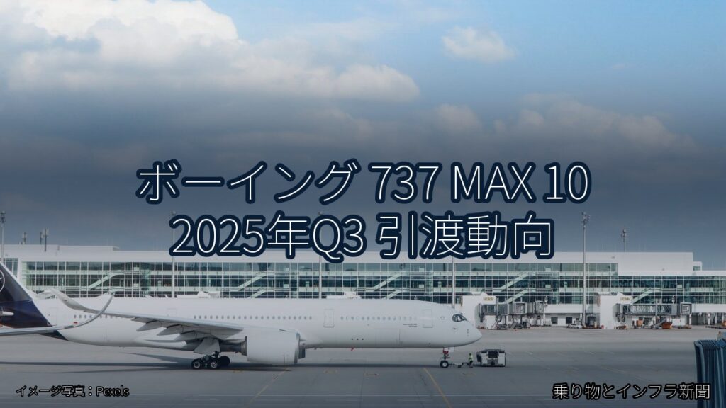 ボーイング 737 MAX 10 2025年Q3 引渡動向（乗り物とインフラ新聞）
