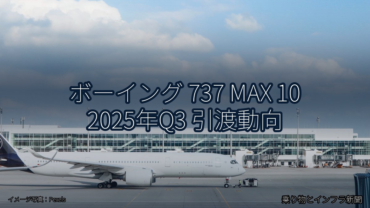ボーイング 737 MAX 10 2025年Q3 引渡動向（乗り物とインフラ新聞）