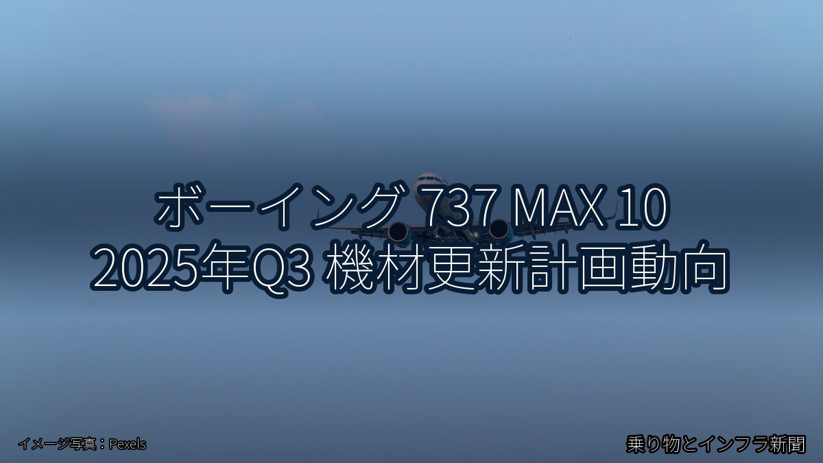ボーイング 737 MAX 10 2025年Q3 機材更新計画動向（乗り物とインフラ新聞）