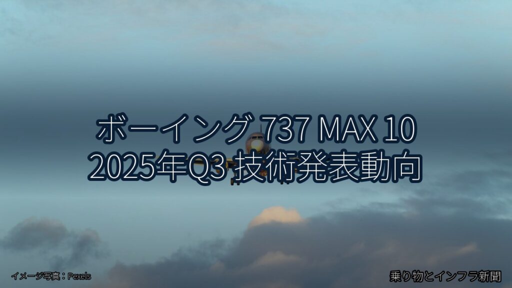 ボーイング 737 MAX 10 2025年Q3 技術発表動向（乗り物とインフラ新聞）