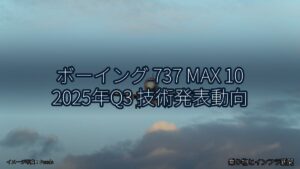 ボーイング 737 MAX 10 2025年Q3 技術発表動向（乗り物とインフラ新聞）