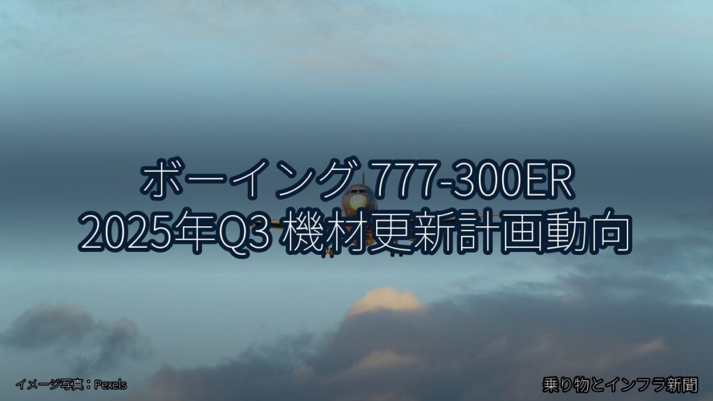 ボーイング 777-300ER 2025年Q3 機材更新計画動向（乗り物とインフラ新聞）