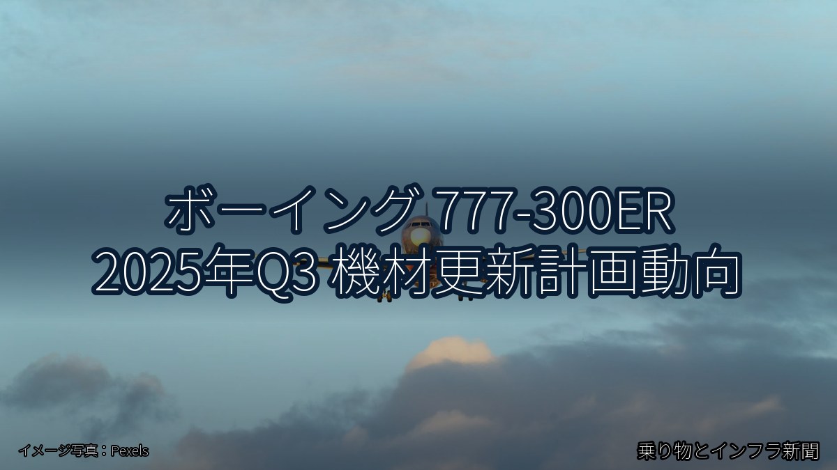 ボーイング 777-300ER 2025年Q3 機材更新計画動向(乗り物とインフラ新聞)