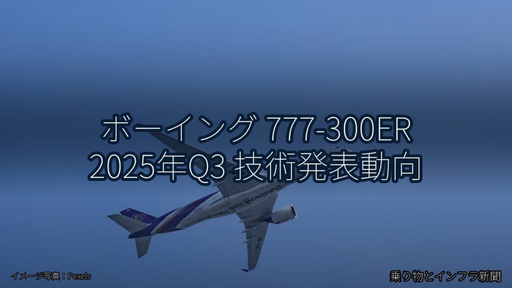 ボーイング 777-300ER 2025年Q3 技術発表動向（乗り物とインフラ新聞）
